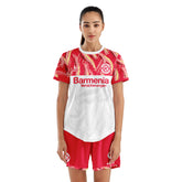 Women Soccer Jersey with Short, ORKY Custom Made Name Shirt, Football Training Kit Lava White Red